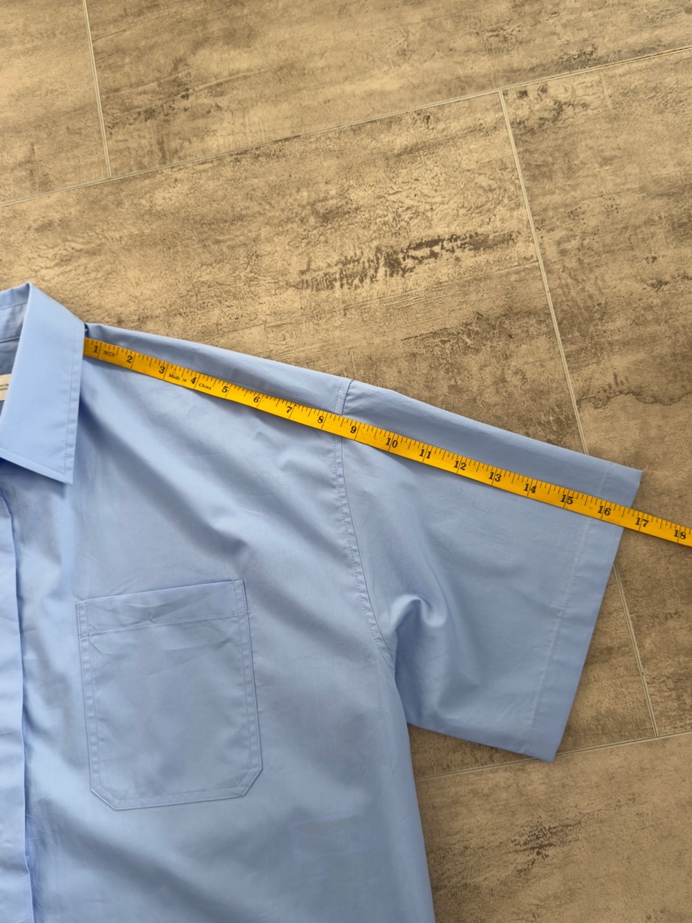 ZARA Women’s Oversized 100% Cotton Short Sleeve Shirt Blue Size S NWT - Picture 12 of 13